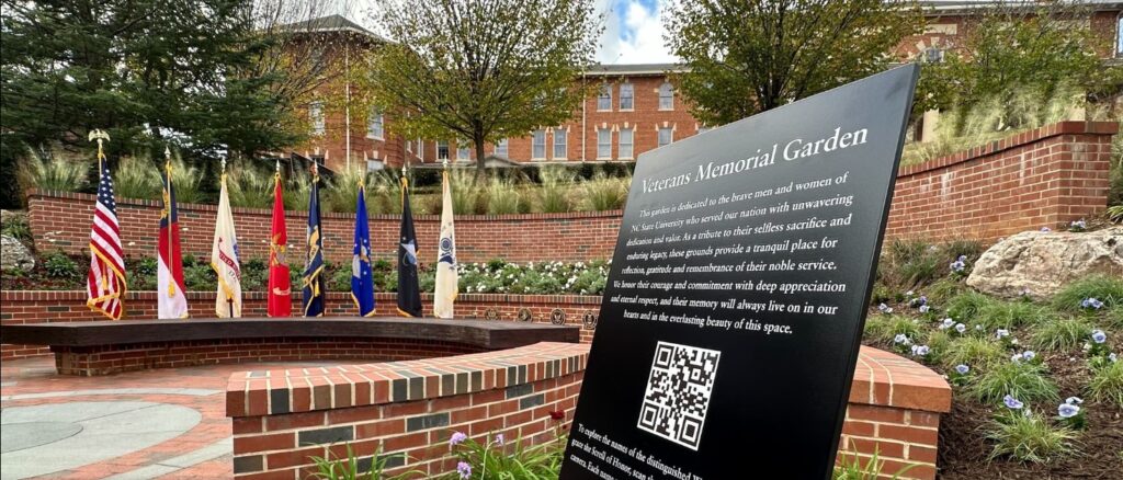On its day of dedication, this was the view of the Veterans Memorial Garden from the descriptive post.
